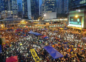 Người dân Hồng Kông xuống đường biểu tình. 