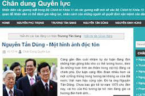 Blog Chân Dung Quyền Lực (screenshot)