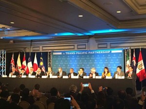 Đại diện Việt Nam và 11 Quốc gia trong TPP họp báo công bố kết quả thông qua Hiệp Định TPP tại Atlanta vào ngày 5/10/2015