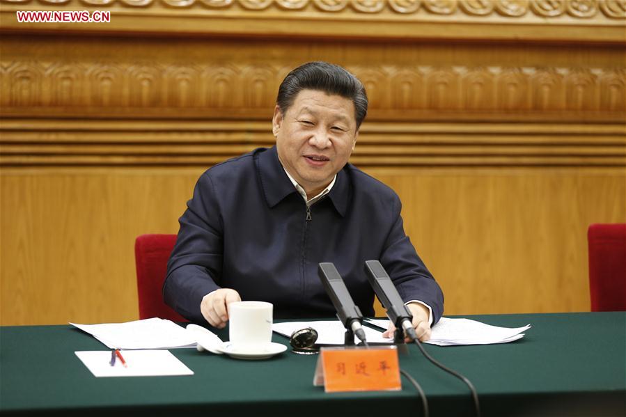 Ông Tập Cân Bình trong Hội Nghị Báo Chí tại Bắc Kinh ngày 19 Tháng 2, 2016 (Ảnh: Tân Hoa Xã)