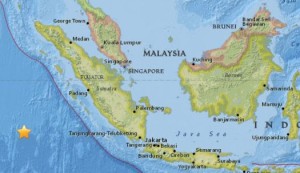 Indonesia-động đất-bản đồ