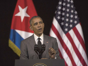 Tổng thống Hoa Kỳ Barack Obama nói chuyện với dân chúng Cuba tại Nhà Hát lớn ở Havana, Cuba, 22-03-2016