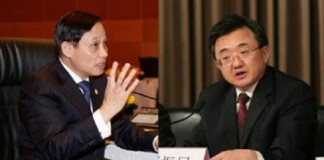 Thứ trưởng Ngoại giao Lê Hoài Trung (trái) và Thứ trưởng Ngoại giao Trung Quốc
