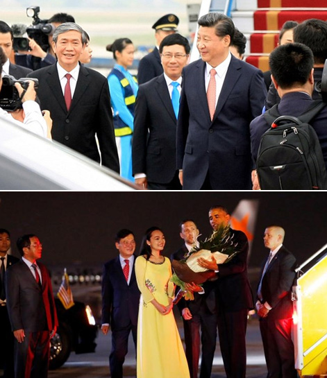 Hai cách tiếp đón tương phản của chính phủ Việt Nam với hai vị khách nguyên thủ quốc gia.