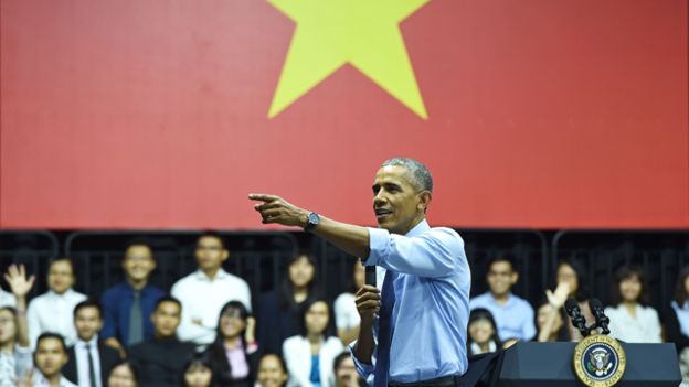 "Các câu trả lời của Tổng thống Obama cho các câu hỏi các bạn trẻ đặt ra đều hướng về những giải pháp chính trị". Getty Images