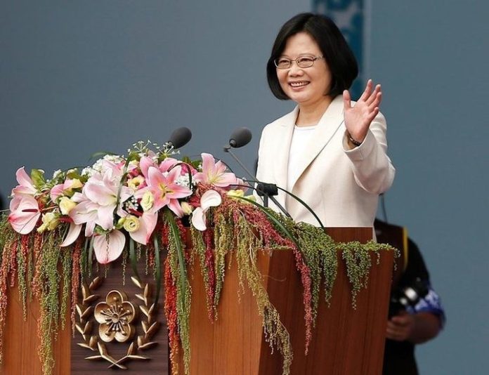 Bà Thái Anh Văn trong buổi lễ nhận chức Tổng Thống Đài Loan (20/05/2016)