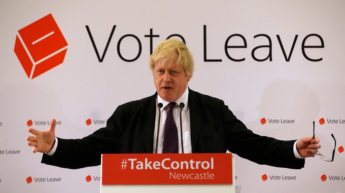 Ông Boris Johnson, thủ lãnh của phe Brexit. Hình: itv.com