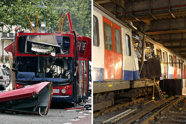 Khủng bố tại Luân Đôn năm 2005 khiến 52 người chết và hơn 700 người bị thương. Hình: dailystar.co.uk
