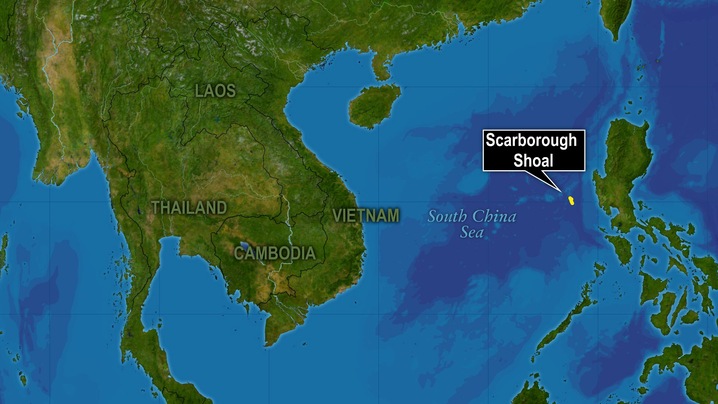 Bãi cạn Scarborough là một trong những thực thể tranh chấp giữa Trung Quốc và Phi Luật Tân. Ảnh: PBS.