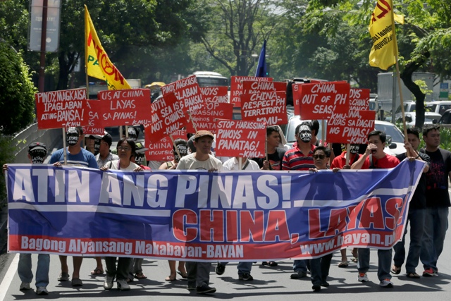 Biểu tình chống Trung Quốc tại thủ đô Manila tháng 7/2015.