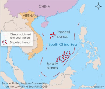 Tòa bác bỏ hoàn toàn chủ trương "đường chín đoạn" chiếm 80% diện tích Biển Đông của Trung Quốc.