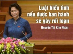 Nguyễn Thị Kim Ngân-Luật biểu tình