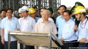 Nguyễn Phú Trọng tham quan Công ty Formosa ở Vũng Áng