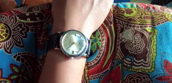 Chiếc đồng hồ cổ Thụy Sĩ hiệu Golf đang đeo tay của tác giả FB Chiêu Anh Nguyễn.