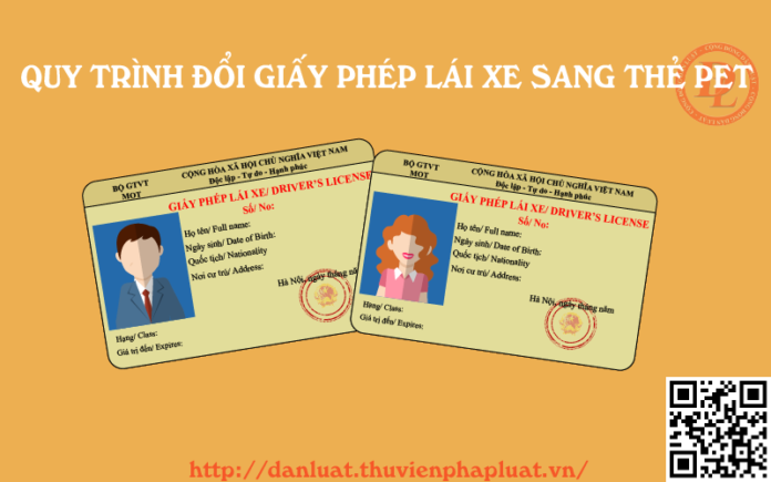 Quy trình đổi giấy phép lái xe sang thẻ PET