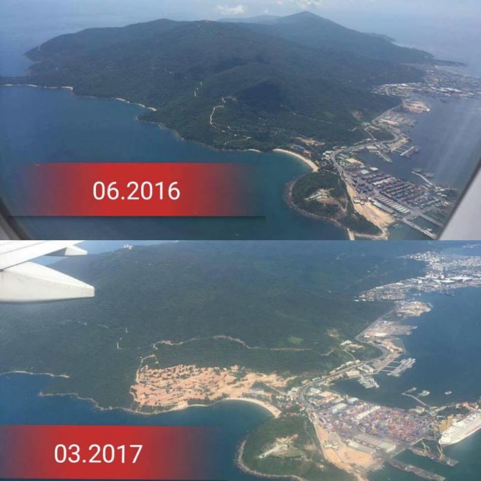 Sơn Trà trước và sau khi công ty Biển Tiên Sa triển khai dự án.