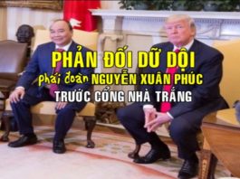 Phái đoàn của Thủ Tướng CSVN Nguyễn Xuân Phúc gặp sự phản đối dữ dội của người Việt ngay trước cổng Nhà Trắng hôm 31/5/2017.