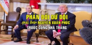 Phái đoàn của Thủ Tướng CSVN Nguyễn Xuân Phúc gặp sự phản đối dữ dội của người Việt ngay trước cổng Nhà Trắng hôm 31/5/2017.