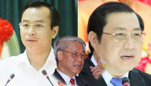 Ông Nguyễn Xuân Anh (trái) và ông Huỳnh Đức Thơ (phải) được xem là “hai hổ một rừng” ở Đà Nẵng. Ảnh: Tễu blog