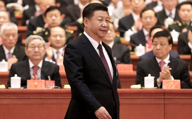 Chủ tịch Trung Quốc Tập Cận Bình tại phiên khai mạc Đại hội 19 của ĐCSTQ, sáng ngày 18/10/2017 (Ảnh: REUTERS/ China Daily)