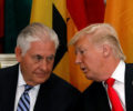 Ngoại trưởng Rex Tillerson và Tổng thống Donald Trump tại New York, 20/09/2017.Ảnh: Blog Thụy My