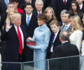Tổng thống Donald Trump tuyên thệ nhậm chức ngày 20-01-2017. Ảnh: Olivier Douliery/Abaca Press/TNS.