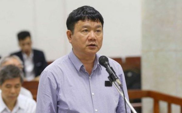 Ông Đinh La Thăng tại phiên tòa ngày 22-3-2018. Ảnh: soha.vn