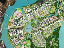 Bản đồ quy hoạch mới của Khu đô thị mới Thủ Thiêm. Ảnh: Zing.vn (web screenshot).