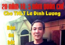 Nhà hoạt động dân quyền Lê Đình Lượng, người vừa bị phiên tòa bỏ túi ở Nghệ An tuyên án 20 năm tù giam cộng 5 năm quản chế.