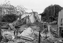 Một góc thị xã Lào Cai, Tây Bắc Việt Nam, bị tàn phá trong cuộc tấn công của Trung Quốc, tháng 2/1979. Ảnh: Flirkt