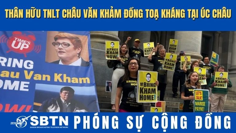 Thân hữu TNLT Châu Văn Khảm đồng toạ kháng tại Úc Châu