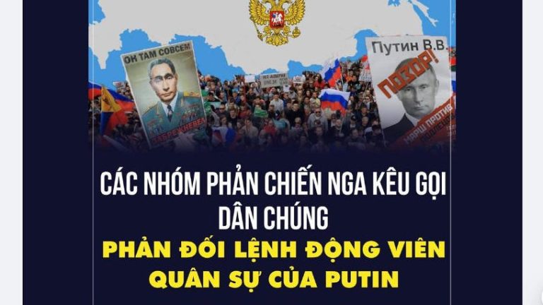 Biến lớn ở Nga: Các nhóm phản chiến kêu gọi dân chúng phản đối lệnh động viên quân sự của Putin