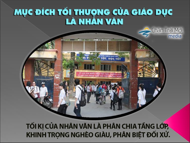 Mục đích tối thượng của Giáo dục là Nhân Văn