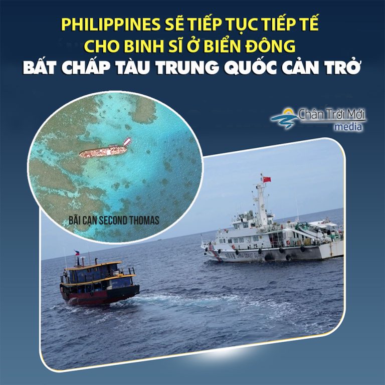Philippines sẽ tiếp tục tiếp tế cho binh sĩ ở Biển Đông bất chấp tàu Trung Quốc cản trở