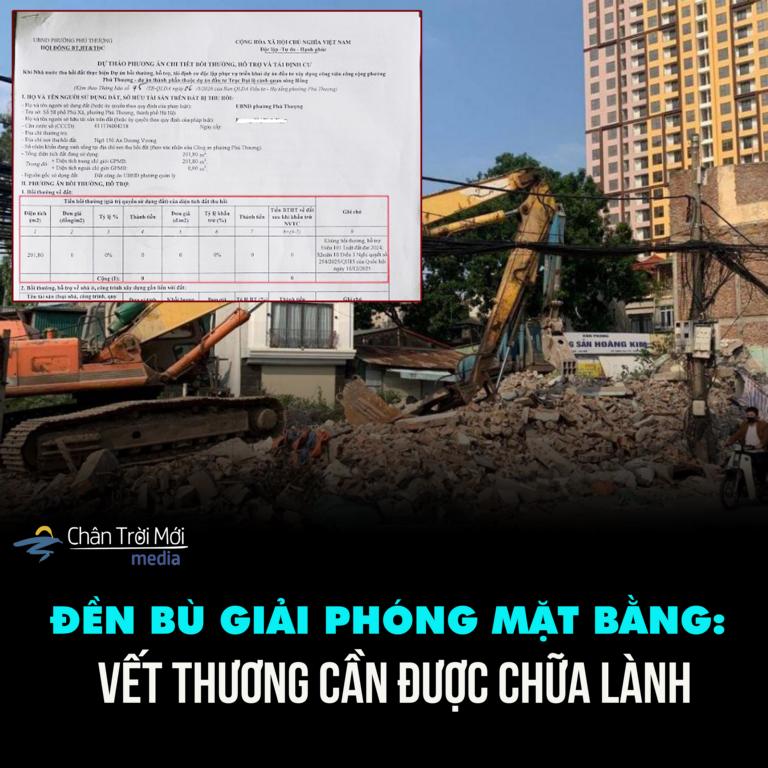 Đền bù giải phóng mặt bằng: Vết thương cần được chữa lành