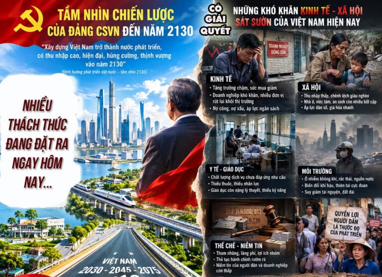 Tầm nhìn chiến lược 2130 có giải quyết những khó khăn kinh tế, xã hội sát sườn của VN hiện tại?